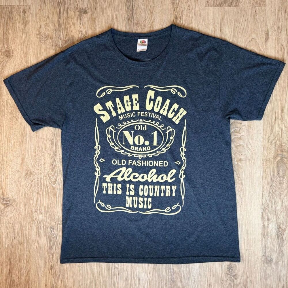 Stagecoach Music Festival T-Shirt 2018 Lineup Graphic Tee Navy Large
